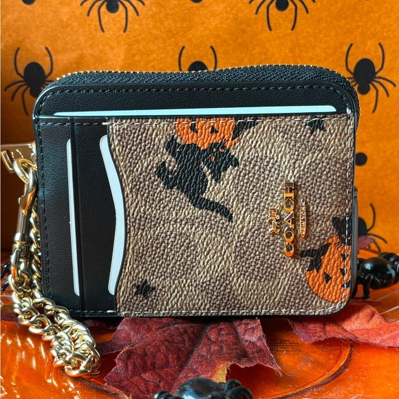 ππ»πββ¬ COACH ZIP CARD CASE IN SIGNATURE CANVAS WITH HALLOWEEN PRINT πββ¬π»π - Picture 7 of 16